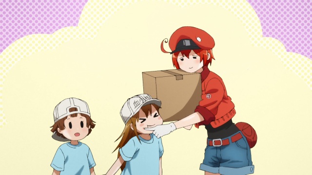 Red Blood Cell pokes Platelet